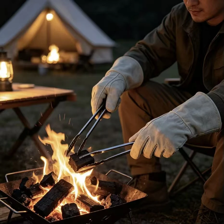 Cowhide gloves outdoor barbecue Cowhide gloves outdoor barbecue